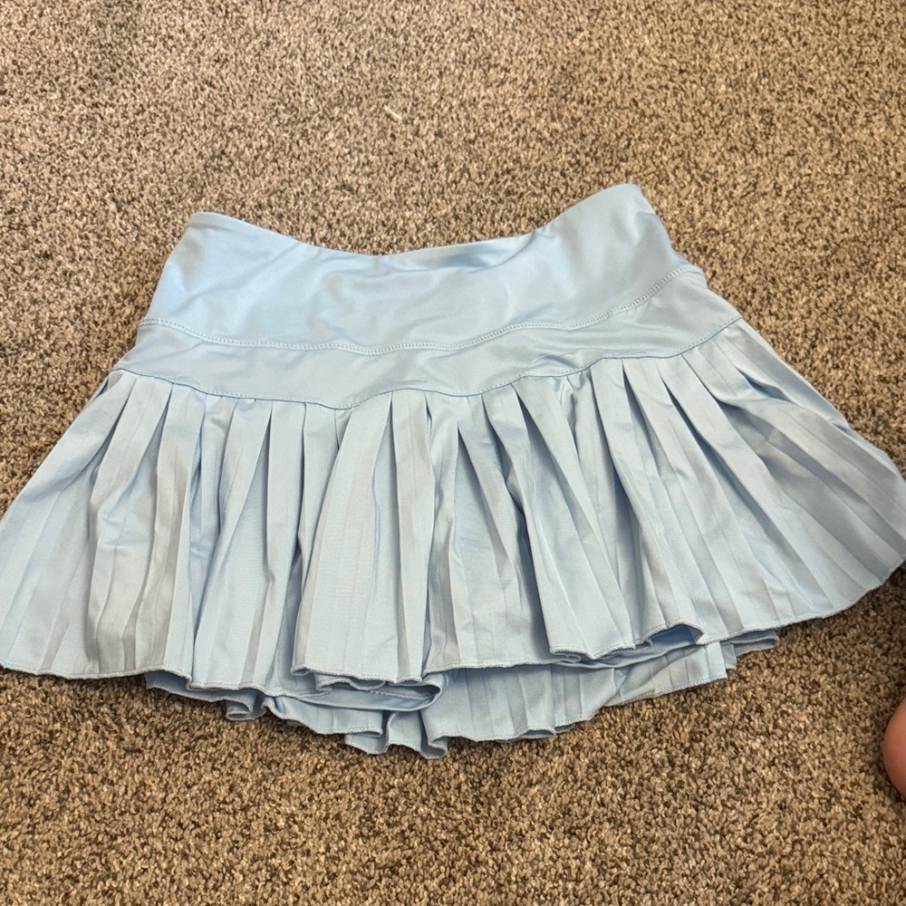 Light Blue Pleated Women's Skirt